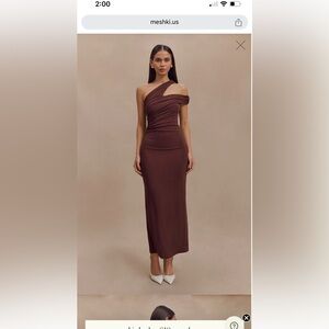 Meshki Anastasia dress - brown maxi dress size Small